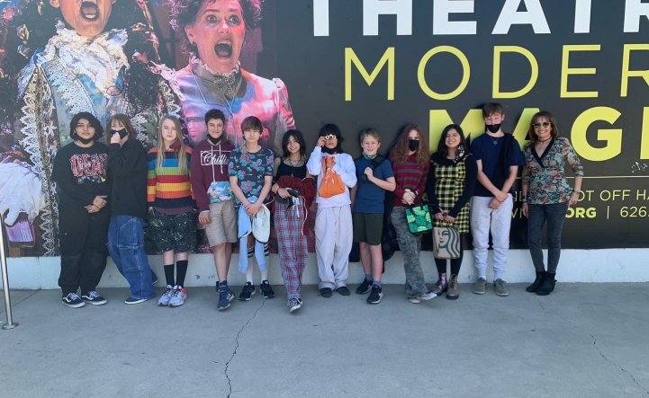 MS kids at theater field trip