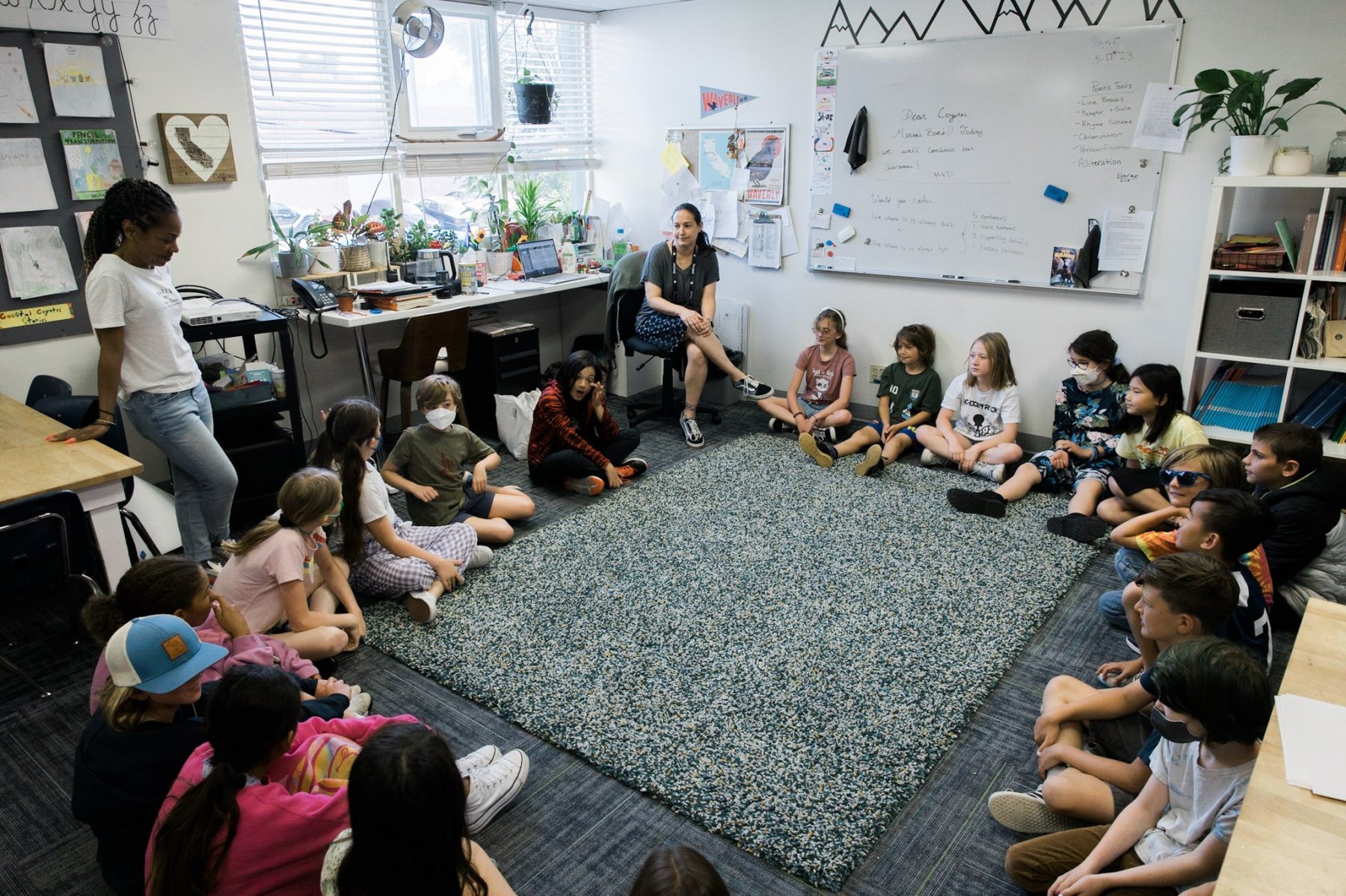 ES classroom students circle